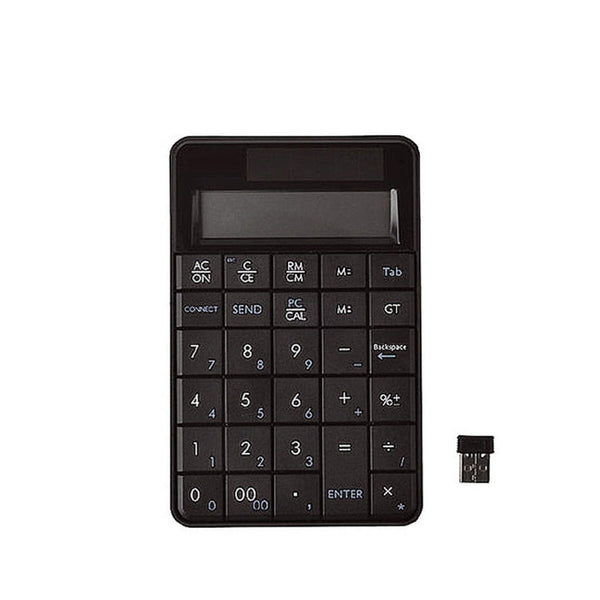 MC-56AG 2 in 1 2.4G USB Numeric Wireless Keyboard & Calculator with LCD Display(Black)