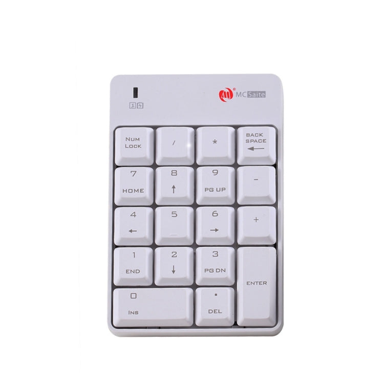 SK-51AG 2 in 1 2.4G USB Numeric Wireless Keyboard & Mini Calculator Laptop Desktop PC(White)