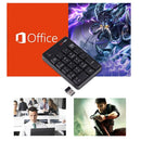 SK-51AG 2 in 1 2.4G USB Numeric Wireless Keyboard & Mini Calculator Laptop Desktop PC(White)