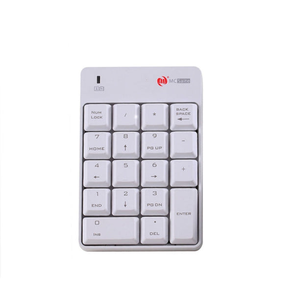 SK-51AG 2 in 1 2.4G USB Numeric Wireless Keyboard & Mini Calculator Laptop Desktop PC(White)