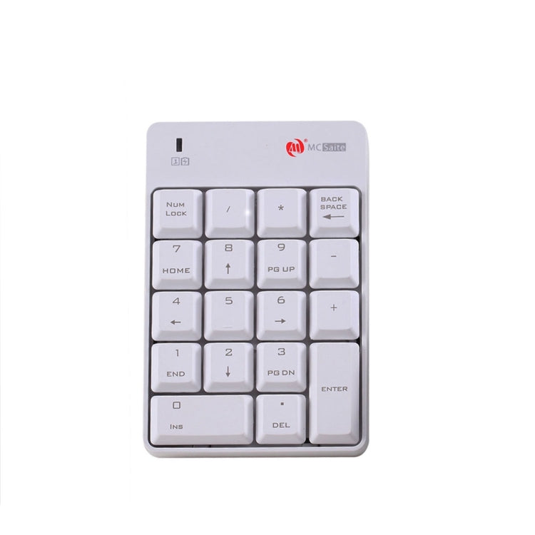 SK-51AG 2 in 1 2.4G USB Numeric Wireless Keyboard & Mini Calculator Laptop Desktop PC(White)