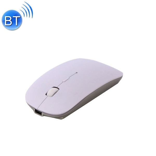 MC-008 Bluetooth 3.0 Battery Charging Wireless Mouse for Laptops and Android System Mobile Phone (White)