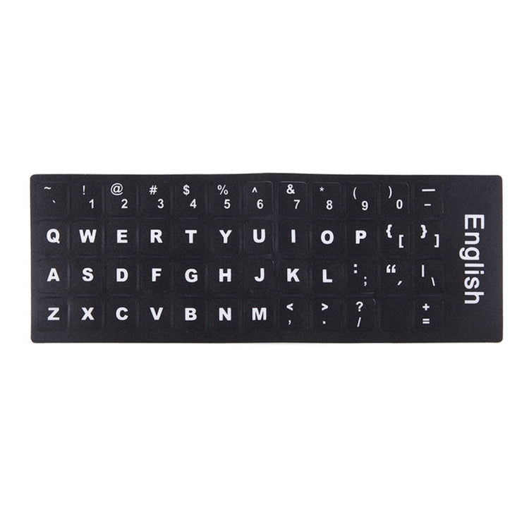 Keyboard Film Cover Independent Paste English Keyboard Stickers for Laptop Notebook Computer Keyboard(Black)