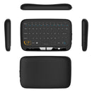 H18 2.4GHz Mini Wireless Air Mouse QWERTY Keyboard with Touchpad / Vibration for PC, TV(Black)