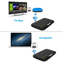 H18 2.4GHz Mini Wireless Air Mouse QWERTY Keyboard with Touchpad / Vibration for PC, TV(Black)