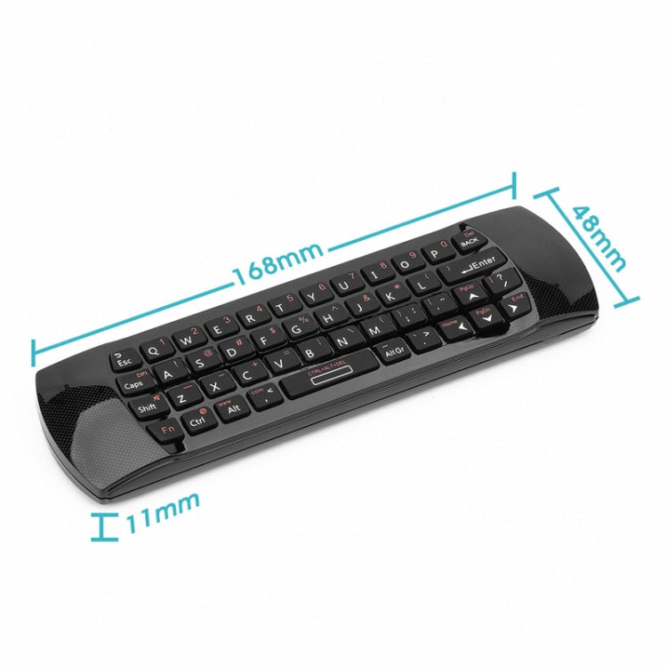 X6 Air Mouse 2.4GHz Wireless Keyboard 3D Gyroscope Sense Remote Controller for PC, Android TV Box / Smart TV, Game Devices (Black)