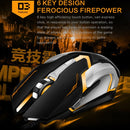 iMICE V6 LED Colorful Light USB 6 Buttons 3200 DPI Wired Optical Gaming Mouse for Computer PC Laptop(Black)