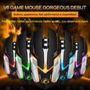 iMICE V6 LED Colorful Light USB 6 Buttons 3200 DPI Wired Optical Gaming Mouse for Computer PC Laptop(Black)