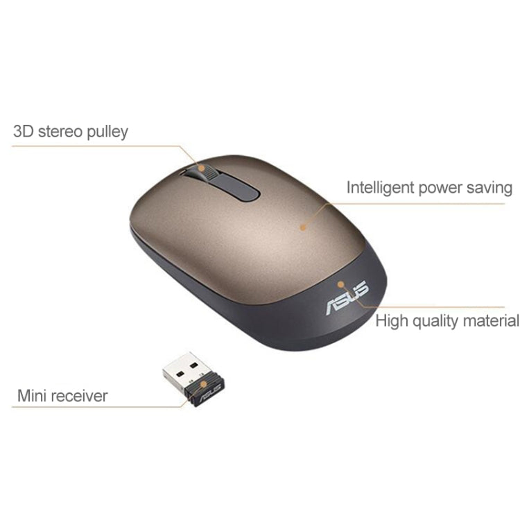 ASUS WT205 2.4GHz Wireless 1200DPI Optical Mouse with Receiver Storage Bin (White)