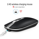 HXSJ M30 Rechargeable Wireless Mouse Metal Wheel Mute 2.4G Office Mouse 500 mAh Built-in Battery(Grey)
