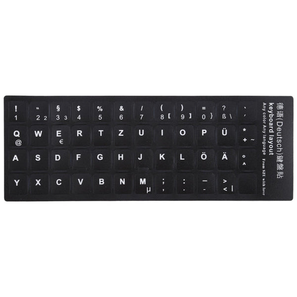 German Learning Keyboard Layout Sticker for Laptop / Desktop Computer Keyboard