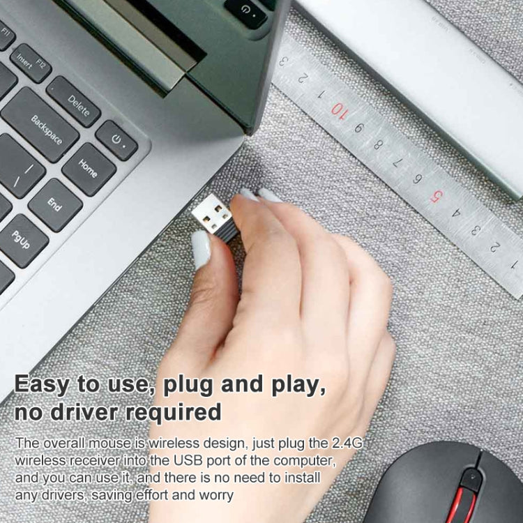 Original Xiaomi WIIIM 2.4G Wireless 3-Levels DPI Silent Mouse (Black)