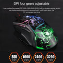 K-RAY M728 Ergonomics Design Game Backlight USB Wired Mouse(Black)