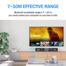 RK61 61 Keys Bluetooth / 2.4G Wireless / USB Wired Three Modes Blue Switch Tablet Mobile Gaming Mechanical Keyboard with RGB Backlight, Cable Length: 1.5m (White)