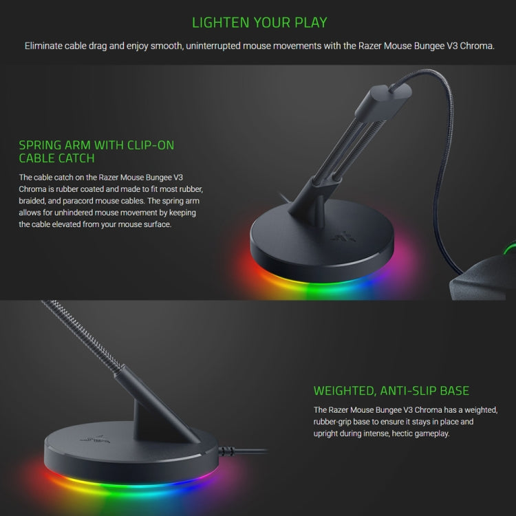 Razer V3 Symphony Version Mouse Cable Holder Cable Management HUB (Black)