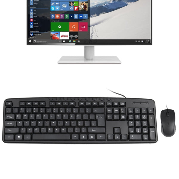 KB-8377 USB Wired Keyboard Mouse Set (Black)