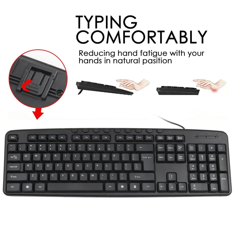 KB-8377 USB Wired Keyboard Mouse Set (Black)