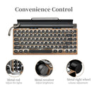 TW1867 Round Retro Punk Keycap Mechanical Wireless Bluetooth Keyboard (Wood)