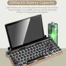 TW1867 Round Retro Punk Keycap Mechanical Wireless Bluetooth Keyboard (Black)