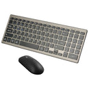 168 2.4Ghz + Bluetooth Dual Mode Wireless Keyboard + Mouse Kit, Compatible with iSO & Android & Windows (Black)