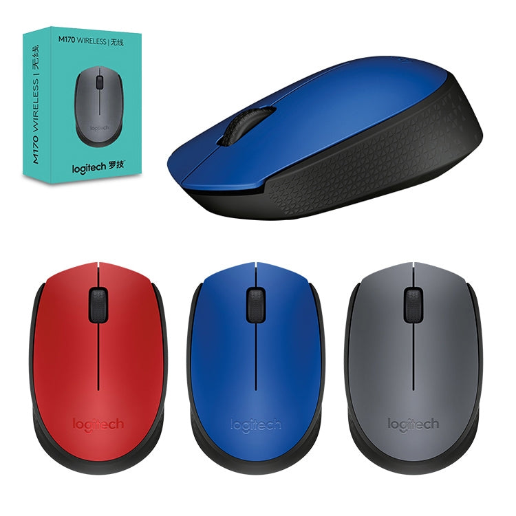 Logitech M170 1000DPI USB Wireless Mouse with 2.4G Receiver (Red)