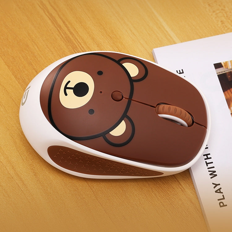 FOETOR E580 Wireless 2.4G Mouse Battery Version(Coffee Bear)
