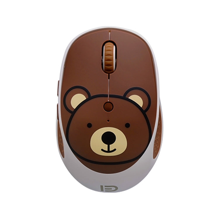 FOETOR E580 Wireless 2.4G Mouse Battery Version(Coffee Bear)