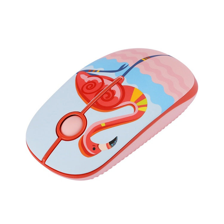 FOETOR i330h Water Transfer Pattern Wireless Mouse(Flamingo)