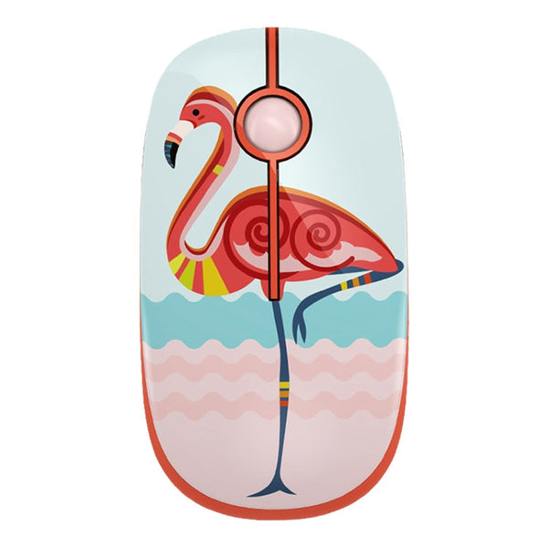 FOETOR i330h Water Transfer Pattern Wireless Mouse(Flamingo)