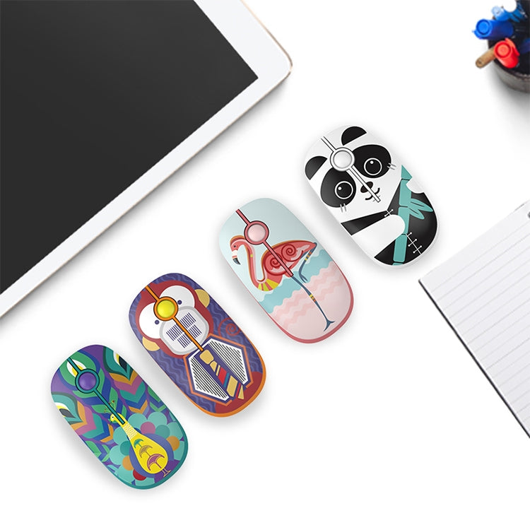 FOETOR i330h Water Transfer Pattern Wireless Mouse(Panda)