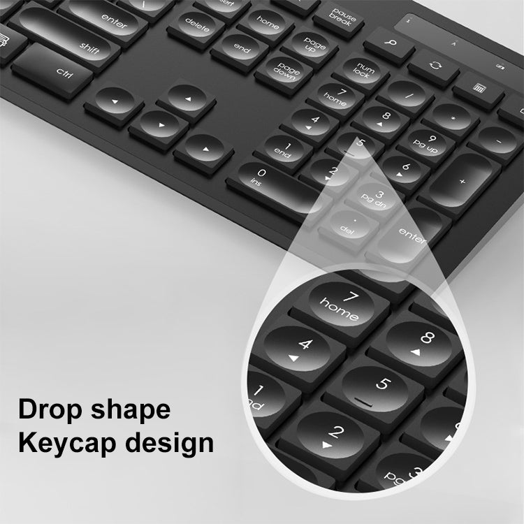 FOETOR iK7800 Wireless Keyboard and Mouse Set (White)