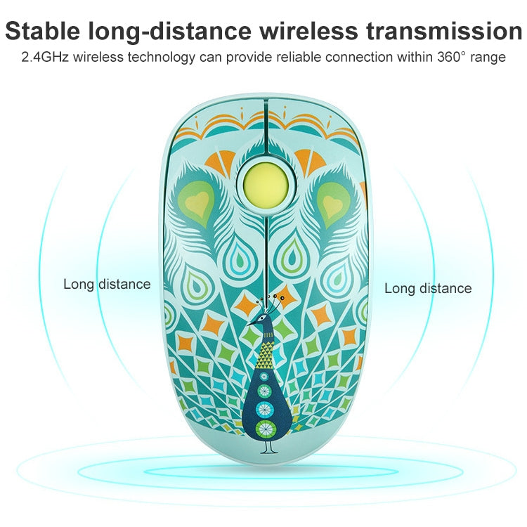 FOETOR V8h Animal Pattern Wireless Mouse(Koala)