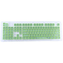 104 Keys Double Shot PBT Backlit Keycaps for Mechanical Keyboard (Green)