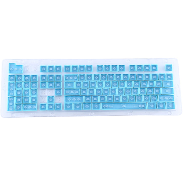 104 Keys Double Shot PBT Backlit Keycaps for Mechanical Keyboard(Blue)
