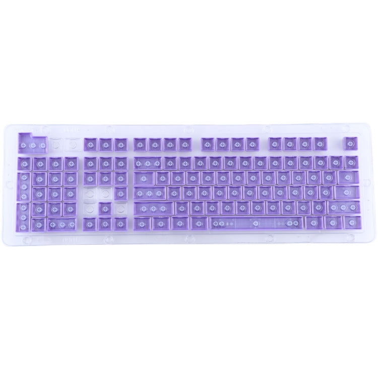 104 Keys Double Shot PBT Backlit Keycaps for Mechanical Keyboard (Purple)