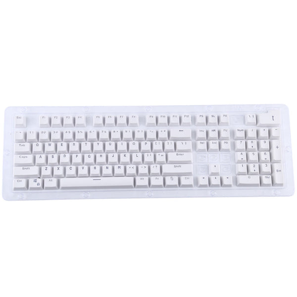 104 Keys Double Shot PBT Backlit Keycaps for Mechanical Keyboard (White)