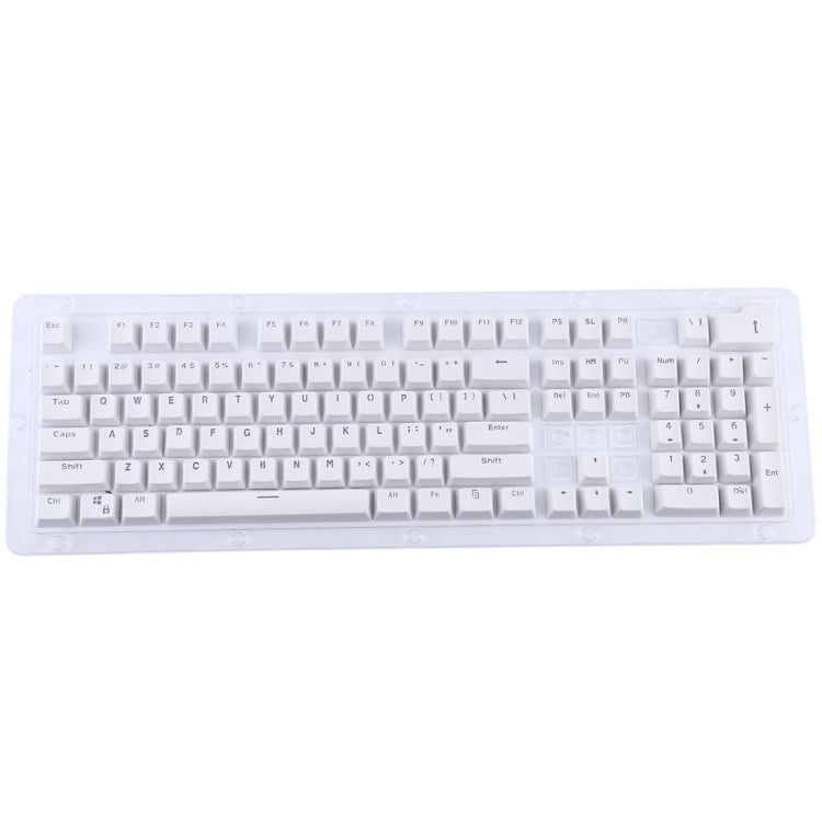 104 Keys Double Shot PBT Backlit Keycaps for Mechanical Keyboard (White)