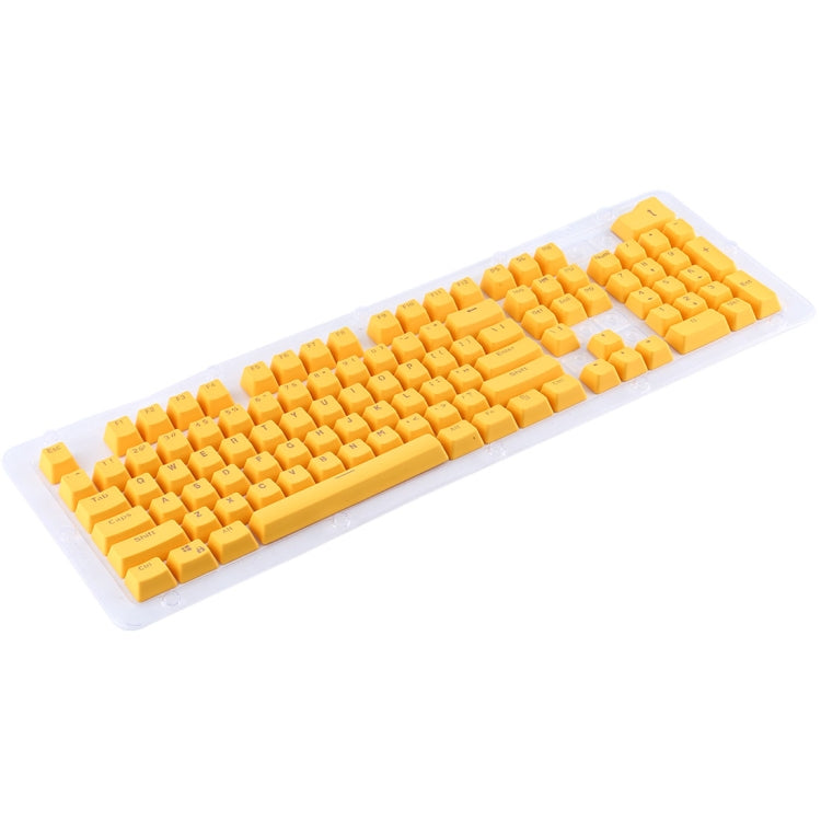 104 Keys Double Shot PBT Backlit Keycaps for Mechanical Keyboard (Yellow)
