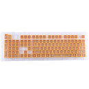 104 Keys Double Shot PBT Backlit Keycaps for Mechanical Keyboard (Yellow)