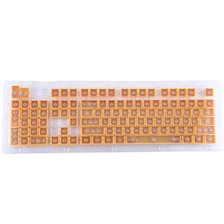 104 Keys Double Shot PBT Backlit Keycaps for Mechanical Keyboard (Yellow)