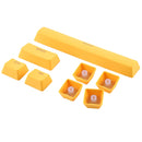 104 Keys Double Shot PBT Backlit Keycaps for Mechanical Keyboard (Yellow)