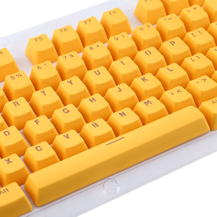 104 Keys Double Shot PBT Backlit Keycaps for Mechanical Keyboard (Yellow)