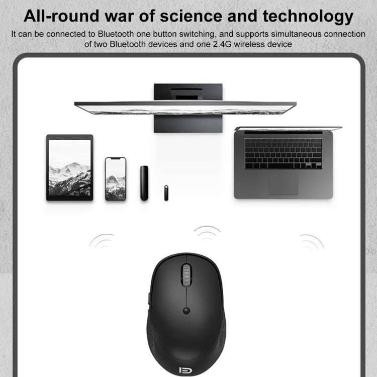 FOETOR E580 Wireless Bluetooth Mouse (Black)