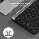 FOETOR K931T Three Modes Wireless Bluetooth Keyboard (Black)