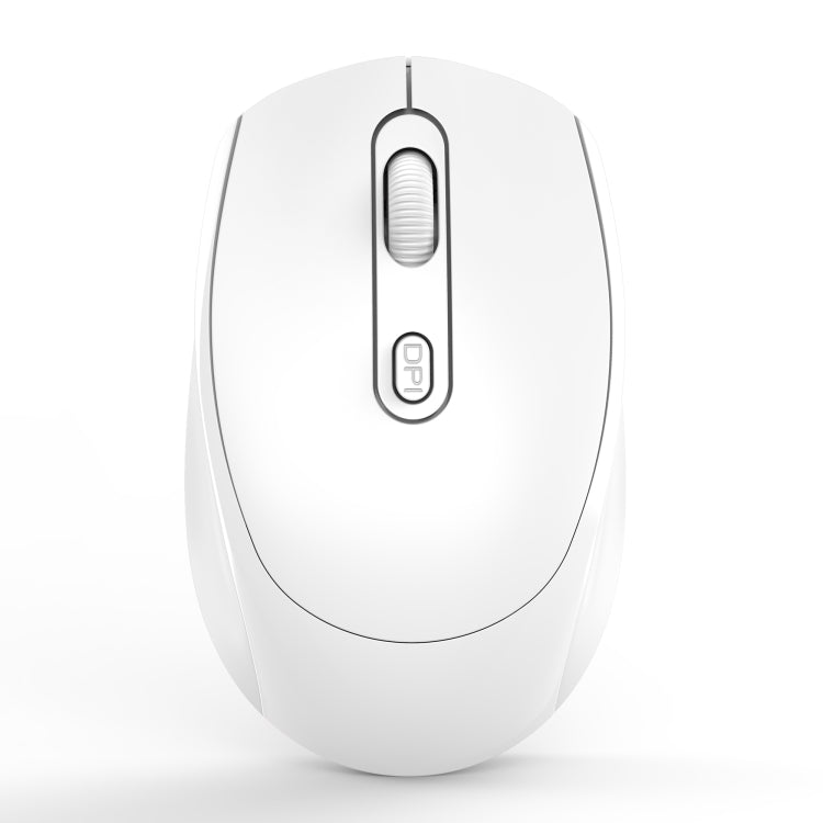 HXSJ M107 4-buttons 1600 DPI 2.4GHz Wireless Rechargeable Mouse (White)