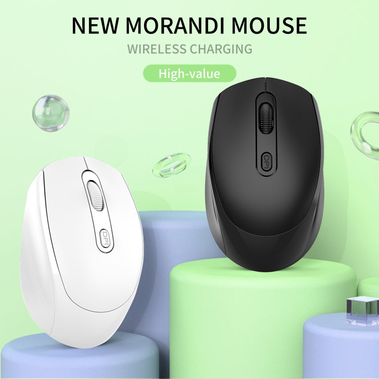 HXSJ M107 4-buttons 1600 DPI 2.4GHz Wireless Rechargeable Mouse (White)