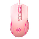 HXSJ X100 7-buttons 3600 DPI Cool Glowing Wired Gaming Mouse, Cable Length: 1.5m (Pink)
