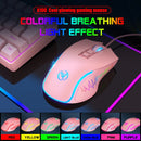 HXSJ X100 7-buttons 3600 DPI Cool Glowing Wired Gaming Mouse, Cable Length: 1.5m (Pink)
