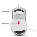 HXSJ X100 7-buttons 3600 DPI Cool Glowing Wired Gaming Mouse, Cable Length: 1.5m (White)
