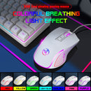 HXSJ X100 7-buttons 3600 DPI Cool Glowing Wired Gaming Mouse, Cable Length: 1.5m (White)